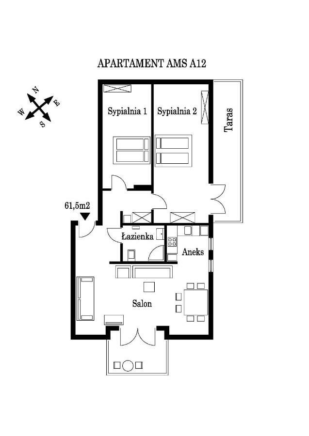 Apartament Ams A12 Appartement Rewal Buitenkant foto